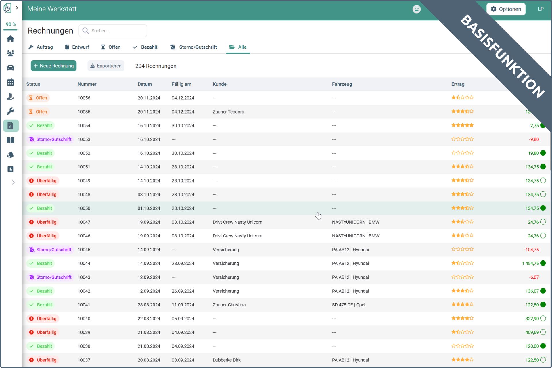 Auftragsverwaltung in easyWerkstatt