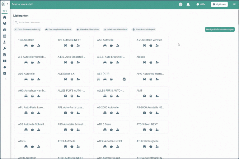 Lieferantenschnittstellen in easyWerkstatt